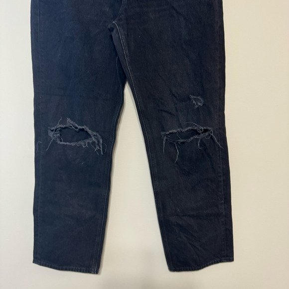 Denim Forum The Bonet High Rise Loose Jeans Women's 30 Black Button Fly - Picture 4 of 11